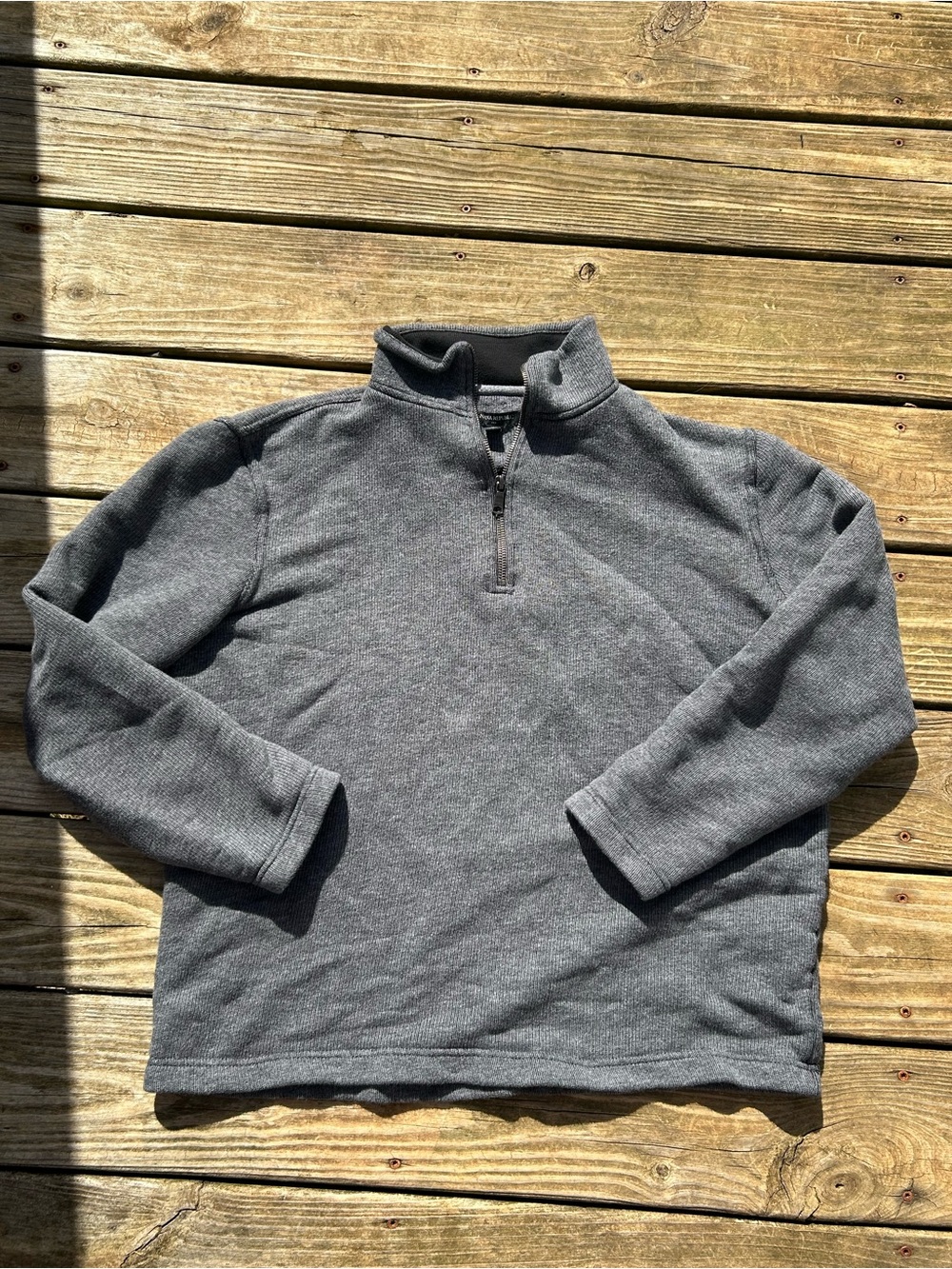 Banana Republic Men's Dark Gray Half-Zip Sweater